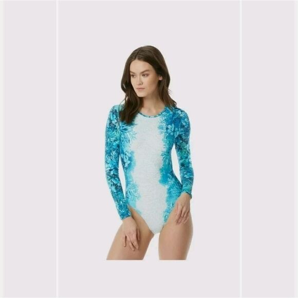 CARMEN MARC VALVO 14 Long Sleeve One-Piece Swimsui - Picture 1 of 4